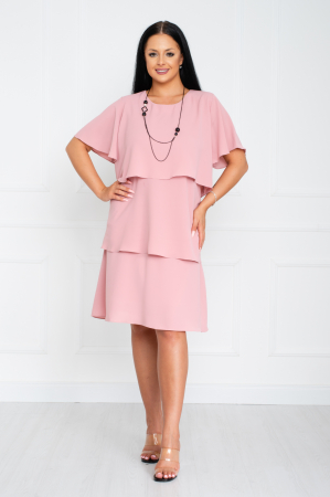 Rochii cununie civila - Rochie Trinity midi pudra