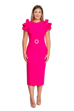 Rochie Vivian midi fucsia [4]