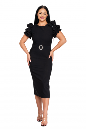 Rochie Vivian midi neagra [4]