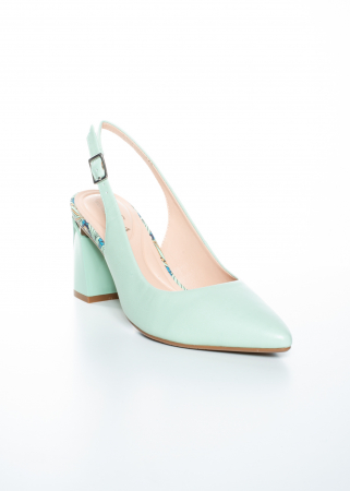 Sabot de piele naturala Epica 2574 verde [6]