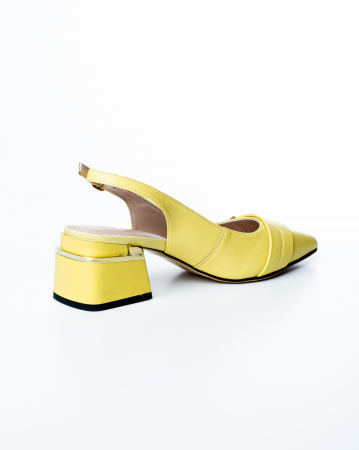 Sabot de piele naturala Epica 3001 - 5 cm  galben [4]