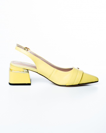 Sabot de piele naturala Epica 3001 - 5 cm  galben [3]