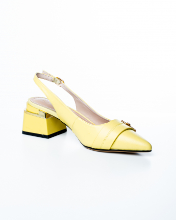 Sabot de piele naturala Epica 3001 - 5 cm  galben [2]
