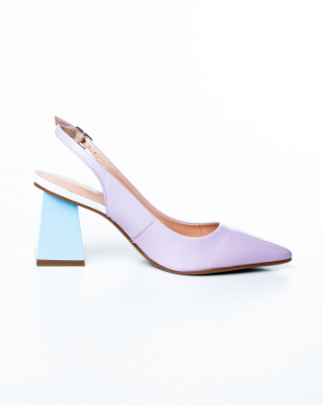 Sabot de piele naturala Epica 3006 - 7 cm  lila [3]