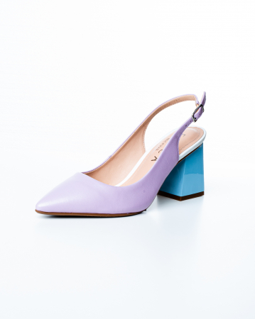 Femei - Sabot de piele naturala Epica 3006 - 7 cm  lila