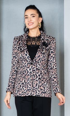 Sacouri de dama - Sacou Faigy animal-print
