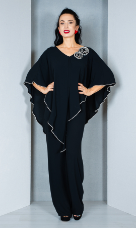 Salopete de dama - Salopeta Charity lunga neagra