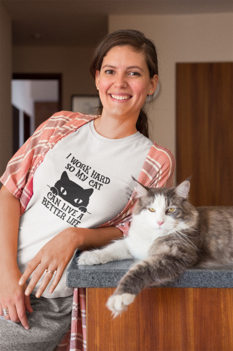 Tricou Work for My Cat-Cooloryx [5]
