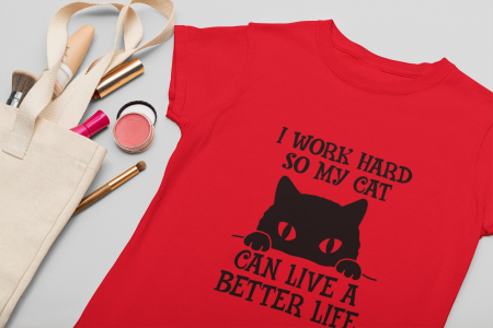 Tricouri Femei - Tricou Work for My Cat-Cooloryx