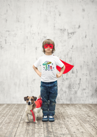 Tricou Eroi în Pijama cu Nume-Cooloryx [2]