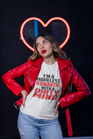 Tricouri Femei - Tricou Hopeless Romantic-Cooloryx