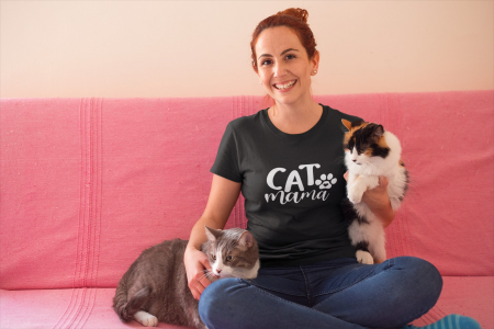 Tricouri Femei - Tricou Cat Mama-Cooloryx
