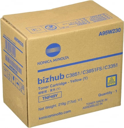 BizHub C3351, BizHub C3851 - Cartus Toner Original Konica Minolta Bizhub C3351, C3851 - TNP49Y - Yellow