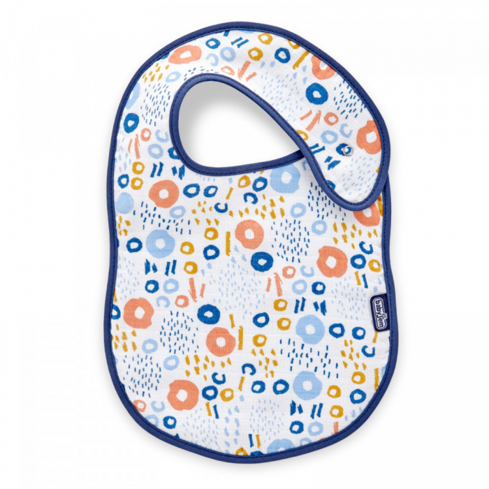 Baveta BabyJem din muselina (Model: Inele colorate) [1]