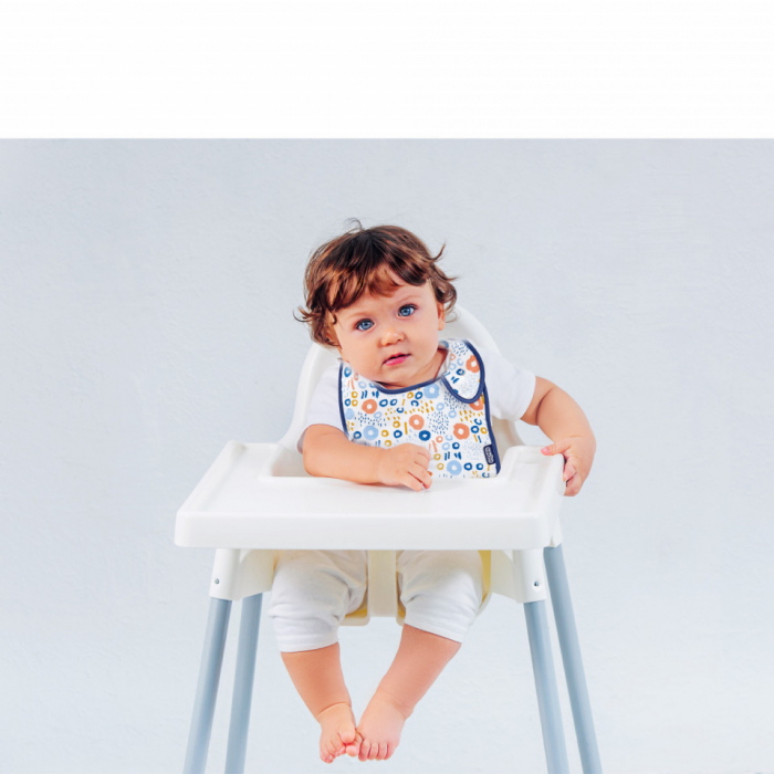 Baveta BabyJem din muselina (Model: Inele colorate) [3]