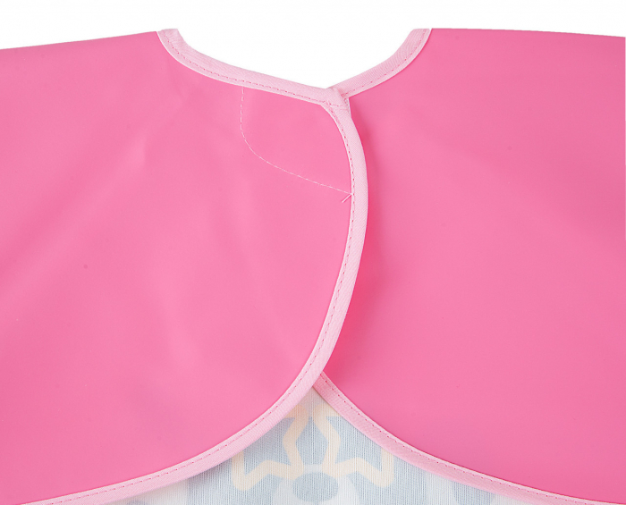 Baveta cu maneci si buzunar BabyJem Polly Bib (Culoare: Roz) [11]