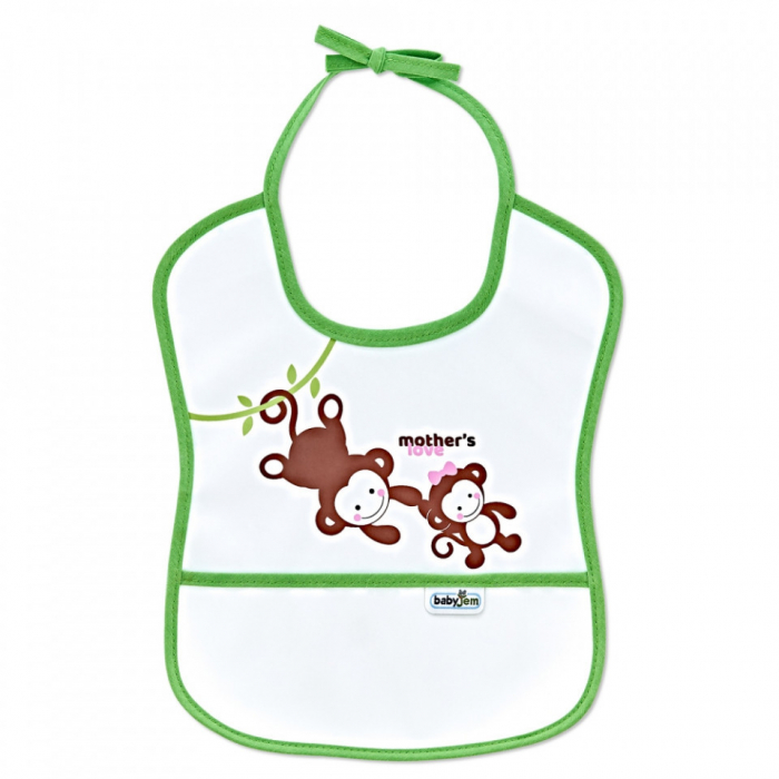 Baveta impermebila pentru copii BabyJem Small (Culoare: Bleu) [2]