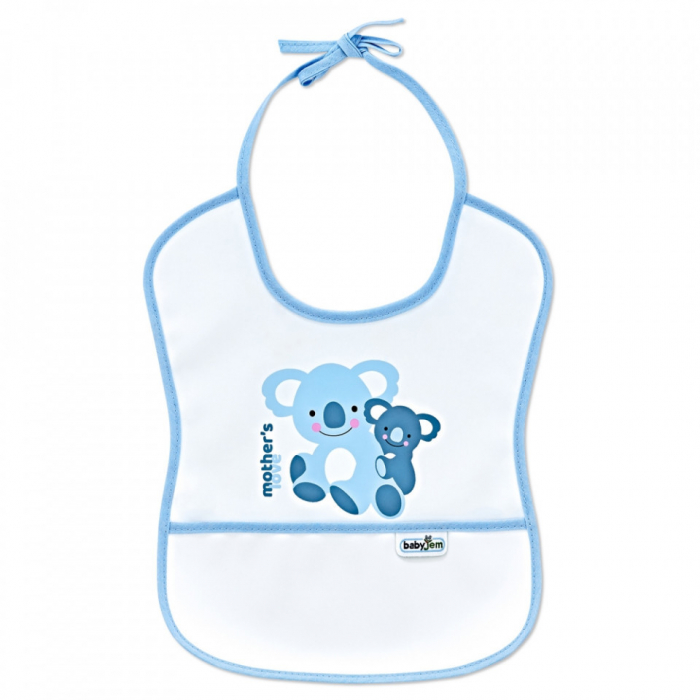 Baveta impermebila pentru copii BabyJem Small (Culoare: Bleu) [3]