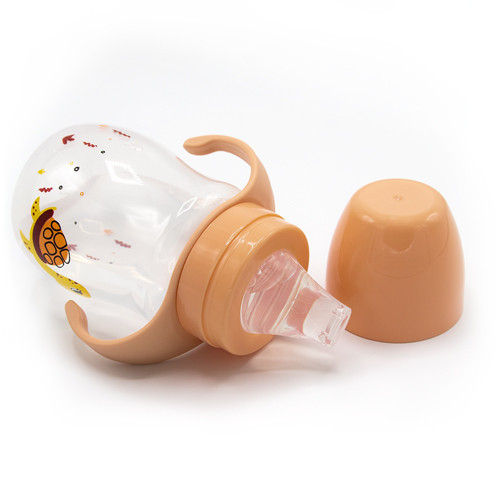 Biberon cu toarte si tetina din silicon BabyJem (Culoare: Gri) [10]
