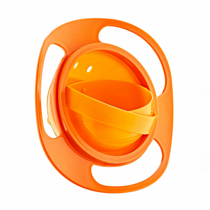 Bol multifunctional cu capac si rotire 360 grade BabyJem Amazing Bowl (Culoare: Roz) [6]