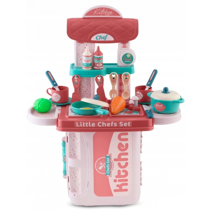 Bucatarie 3 in 1 cu accesorii incluse Ricokids 772900 - Roz [1]