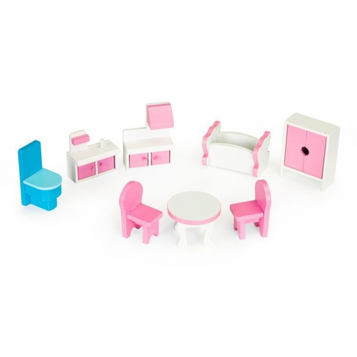 Casuta pentru papusi cu mobilier Ecotoys W06A139 [5]