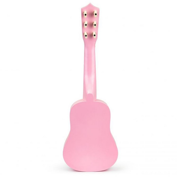Chitara din lemn pentru copii cu corzi metalice Ecotoys F018PINK [4]