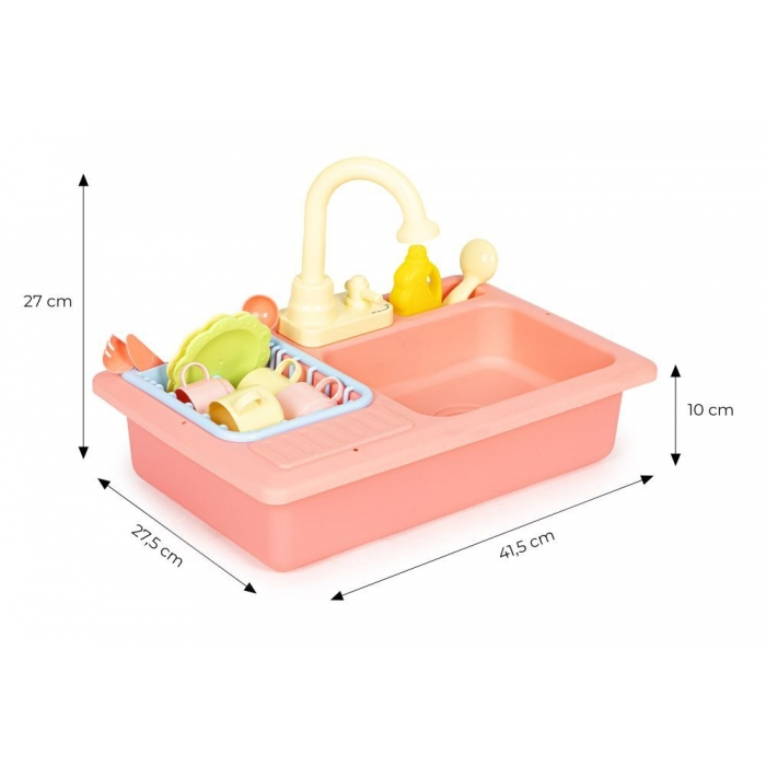 Chiuveta pentru copii cu 12 accesorii incluse Ecotoys HC485046 [5]