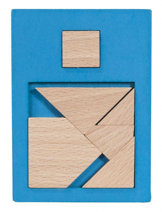Joc logic IQ puzzle din lemn Extra piesa-2, Fridolin [1]