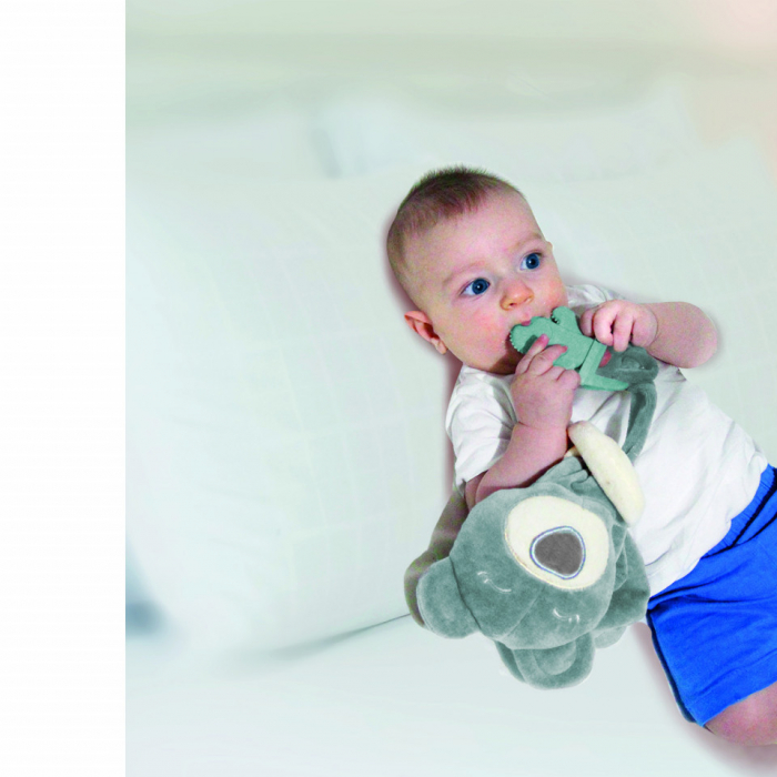 Jucarie atasament cu jucarie dentitie Sleeping Friend BabyJem (Culoare: Verde) [12]
