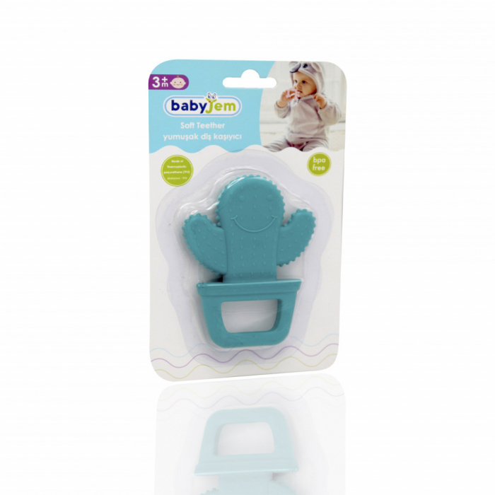 Jucarie dentitie BabyJem Cactus (Culoare: Gri) [7]