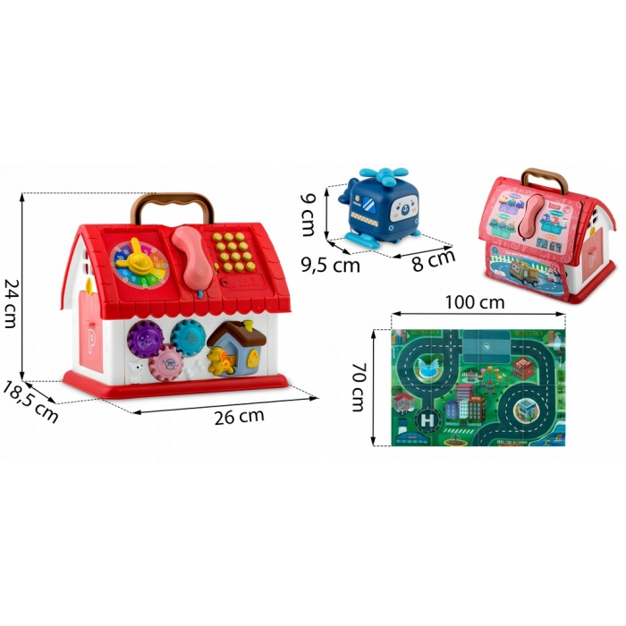 Jucarie educativa sub forma de casa cu telefon si covoras inclus Ricokids RK-754 [6]