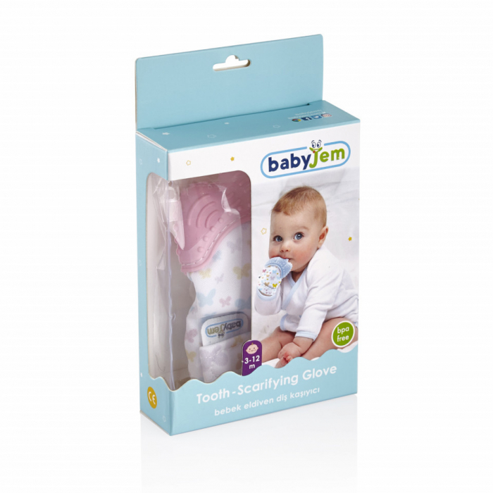 Manusa bebelusi pentru dentitie Butterfly BabyJem (Culoare: Bleu) [5]