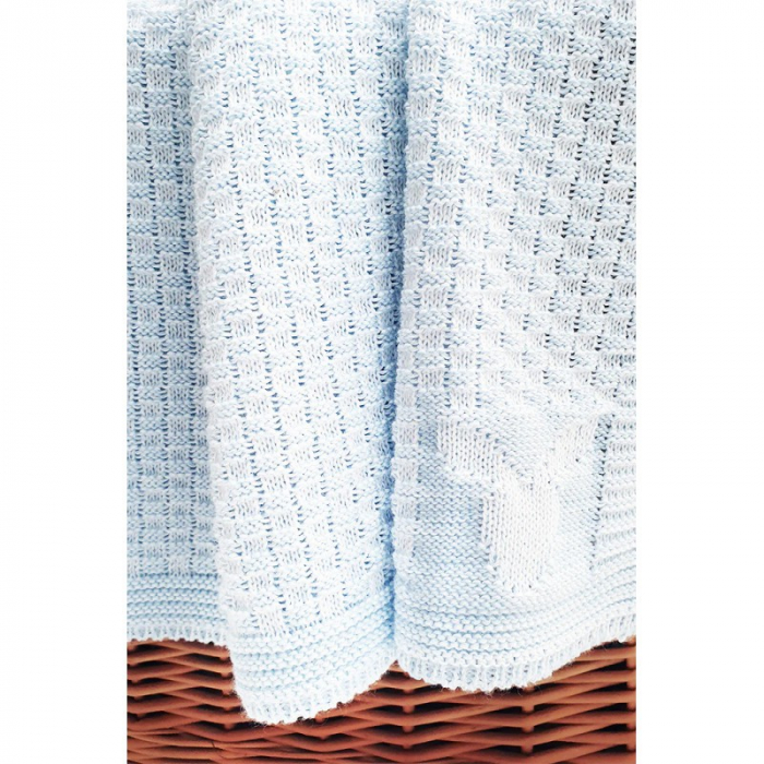 Paturica bumbac organic Eden Sky blue Wallaboo [1]