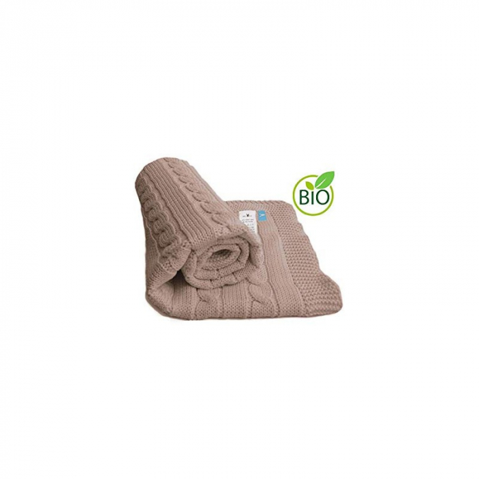 Paturica bumbac organic NOA Taupe Wallaboo [1]