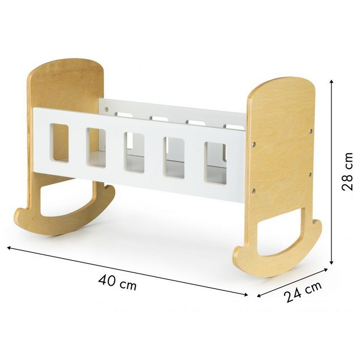 Patut balansoar din lemn pentru papusi Ecotoys ESC-W-0195 [4]
