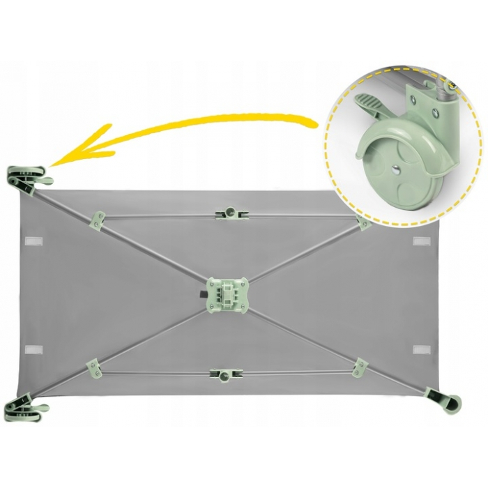 Patut pliabil Ricokids RK-240 Gri cu verde [5]