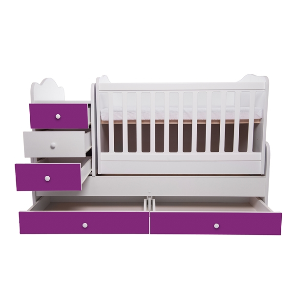 Patut transformabil VESSANTI Touring - Alb cu Violet [2]