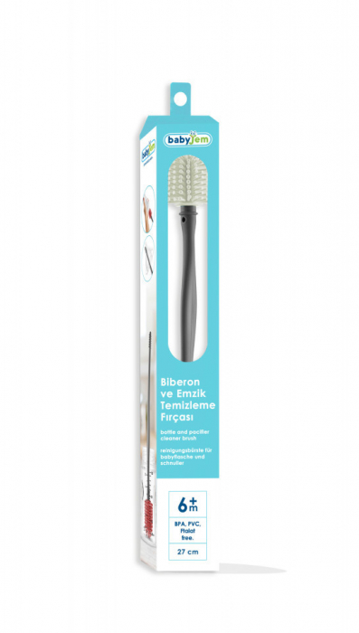 Perie pentru biberon si tetina BabyJem (Culoare: Ecru) [5]