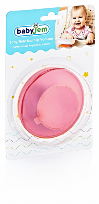 Placa pentru fixare farfurie/pahar BabyJem (Culoare: Roz) [4]