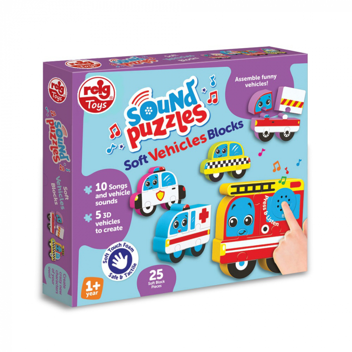Puzzle blocks cu sunete - Vehicule [1]
