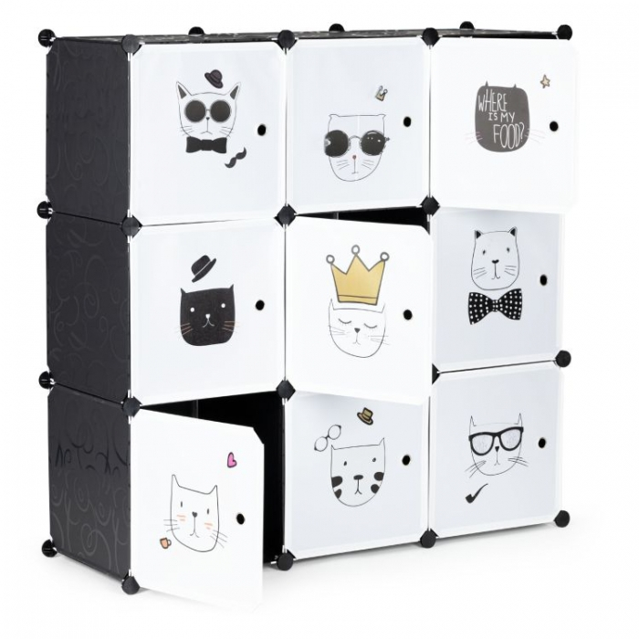 Raft modular cu 9 compartimente pentru camera copilului Ecotoys 09D [5]