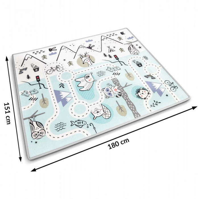 Salteluta de joaca 180 x 150 x 1.5 cm Nukido NK-342 - Albastru deschis [5]