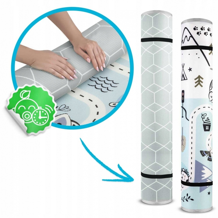 Salteluta de joaca 180 x 150 x 1.5 cm Nukido NK-342 - Albastru deschis [3]