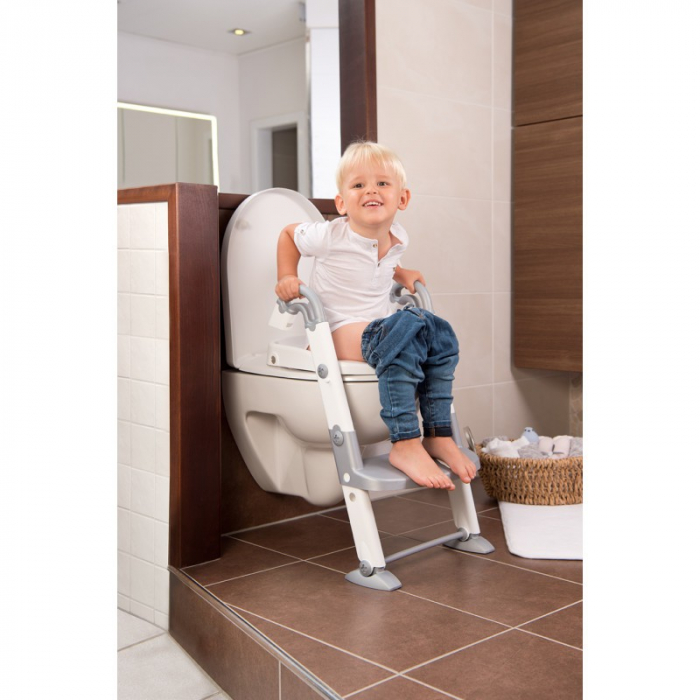 Scara cu reductor WC si olita White silver grey Kidskit rotho-babydesign [7]