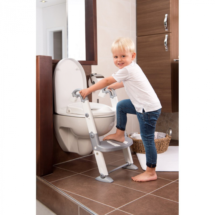 Scara cu reductor WC si olita White silver grey Kidskit rotho-babydesign [3]