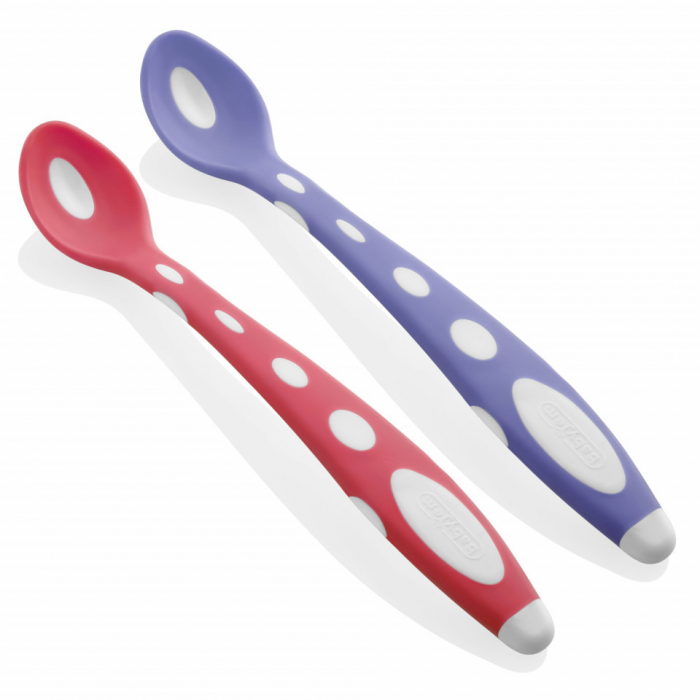 Set 2 lingurite din silicon BabyJem Soft Spoon (Culoare: Mov) [8]