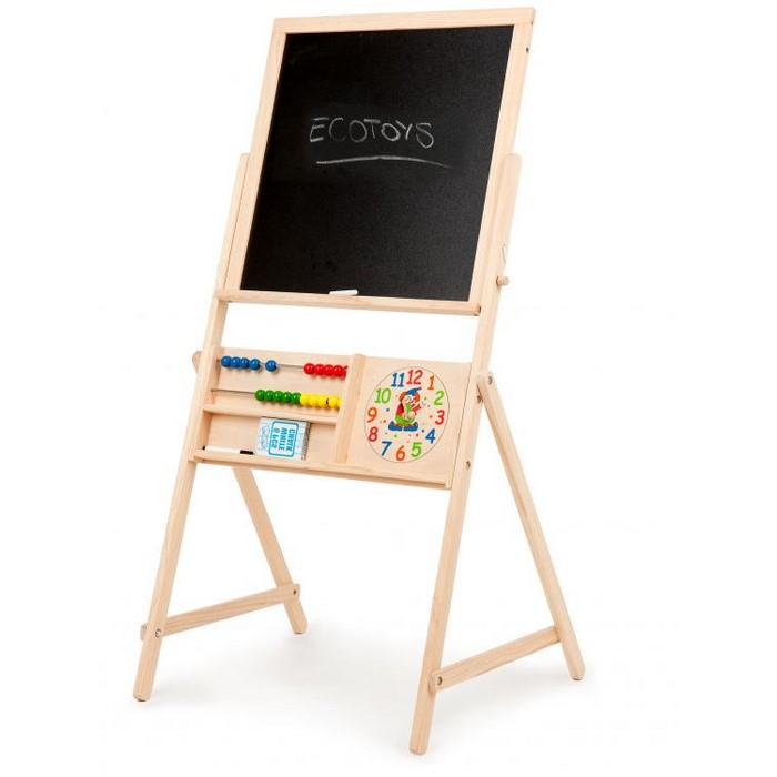 Tabla educationala din lemn cu doua fete Ecotoys 1751 [6]