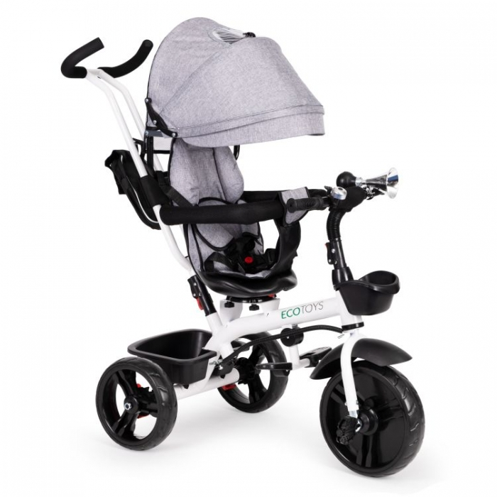 Tricicleta cu sezut reversibil Ecotoys JM-322 - Gri [2]