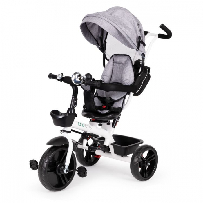 Tricicleta cu sezut reversibil Ecotoys JM-322 - Gri [1]